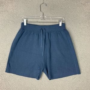 J.Crew Shorts Womens Medium Drawstring Silk Lyocell Blend Sweater Short Blue